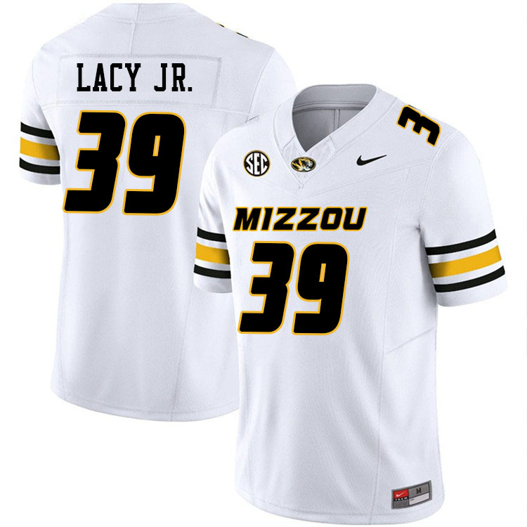 Men #39 Gerald Lacy Jr. Missouri Tigers College Football Jerseys Stitched-White